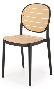Halmar Jedálenská stolička K529 - bílá/natural