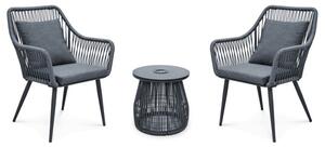 Set záhradného nábytku sivý s podsvietením AZS-L1314 GREY