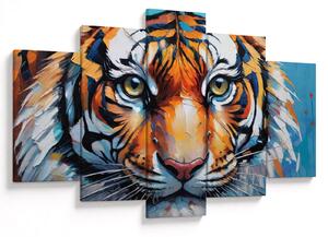 Obraz - Pohľad tigra, maľba (150x105 cm)