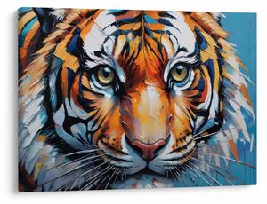 Obraz - Pohľad tigra, maľba (70x50 cm)