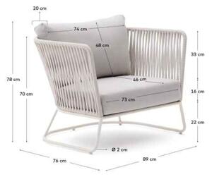 SACONCA GREY LOW záhradné kreslo