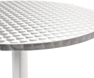 Záhradný stôl, strieborný 60x70 cm, hliník