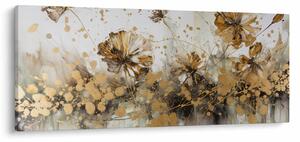 Obraz - Abstraktná kvetinová maľba (120x50 cm)