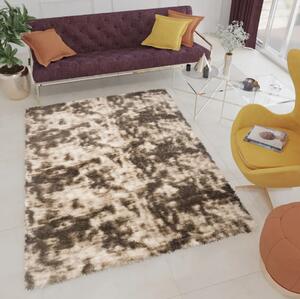 Plyšový koberec SILK Ombre - HNEDÝ