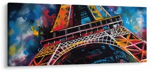 Obraz - Maľba Eiffelovej veže II. (120x50 cm)