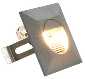 Vonkajšie nástenné LED svetlá 6 ks, 5 W, strieborné, štvorcové