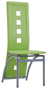 Jedálenské stoličky 4 ks, zelené, umelá koža