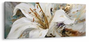 Obraz - Abstrakcia s ľaliou (120x50 cm)