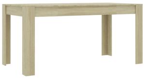 Jedálenský stôl, dub sonoma 160x80x76 cm, drevotrieska