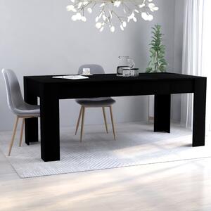 Jedálenský stôl, čierny 180x90x76 cm, drevotrieska