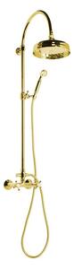 Sapho ANTEA sprchový stĺp na napojenie na batériu, hlavová, ručná sprcha, teleskopický, zlato