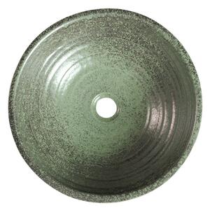 Sapho ATTILA keramické umývadlo, priemer 43 cm, zelená meď
