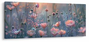 Obraz - Kvety v pastelových farbách (120x50 cm)