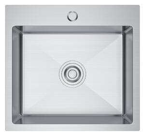 Erga HD, 1-komorový oceľový drez 500x450x210 mm, oceľová, ERG-MLS-HD5045