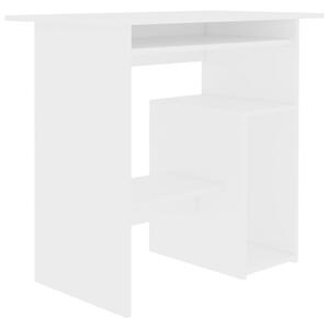 Písací stôl, biely 80x45x74 cm, drevotrieska