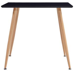 Jedálenský stôl, čierno dubový 80,5x80,5x73 cm, MDF