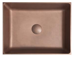 Sapho FORMIGO betónové umývadlo na dosku, 47,5x36,5 cm, meď