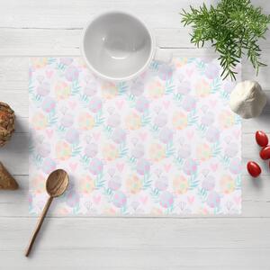 Biante Veľkonočné teflónové prestieranie na stôl TF-073 Pastelové kraslice na bielom 35x45 cm