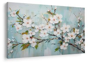 Obraz - Maľba, kvitnúce vetvy stromu (90x60 cm)