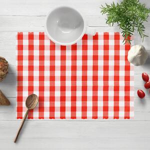 Biante Teflónové prestieranie na stôl TF-071 Čeveno-biela kocka 30x40 cm