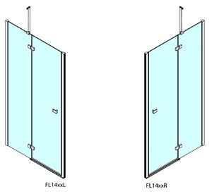 Polysan, FORTIS LINE sprchové dvere do niky 800 mm, číre sklo, pravé, FL1480R