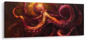 Obraz - Chobotnica, olejomaľba (120x50 cm)