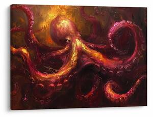 Obraz - Chobotnica, olejomaľba (70x50 cm)
