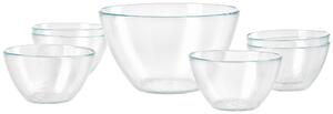 SADA SERVÍROVACÍCH MISIEK, sklo, 7-dielne25/22/25 cm Leonardo - Misky & misy