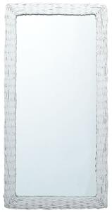 Zrkadlo, biele 120x60 cm, prútie