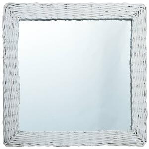 Zrkadlo, biele 60x60 cm, prútie