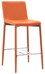 Barové stoličky 6 ks, oranžové, umelá koža