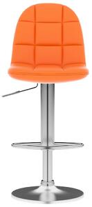 Barová stolička, oranžová, umelá koža