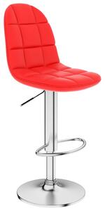 Barová stolička, červená, umelá koža