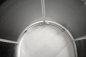 Polysan, LUCIS LINE polkruhová sprchová zástena 900x900mm, číre sklo, DL3615