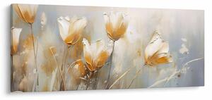 Obraz - Maľba tulipánov (120x50 cm)
