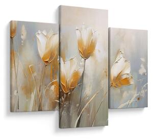 Obraz - Maľba tulipánov (90x60 cm)