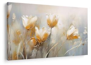 Obraz - Maľba tulipánov (90x60 cm)