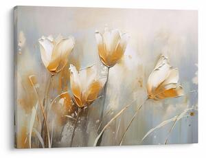 Obraz - Maľba tulipánov (70x50 cm)