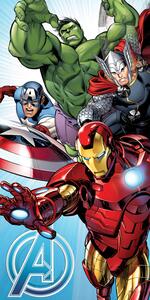 Jerry Fabrics Bavlnená froté osuška 70x140 cm - Avengers "Light blue"