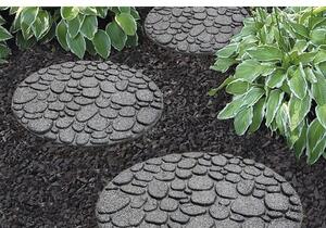 Dekoratívny záhradný nášľap Cracked Log antracit, gumový MHEU5000075