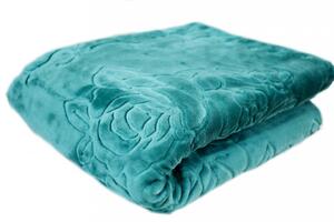 Luxusná deka v tyrkysovej farbe Šírka: 160 cm | Dĺžka: 210 cm
