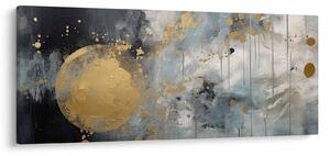 Obraz - Abstrakcia so zlatou guľou (120x50 cm)