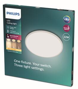 Philips 8719514327061 Super Slim CL550 stropné svietidlo LED D430mm 22W/2000lm 2700K biela SceneSwitch