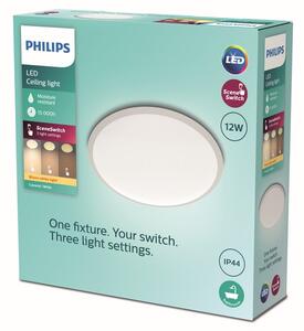 Philips 8719514326866 Cavanal stropné svietidlo LED D250mm 12W/1200lm 2700K IP44 biela SceneSwitch