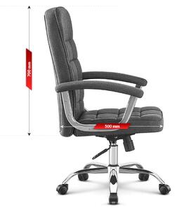 PreHouse Hell's Chair HC-1020 otočná kancelárska stolička, sivá látka