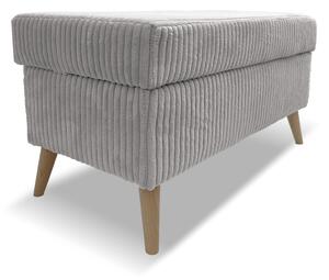Taburet TESS 60x28 s úložným priestorom - sivý - menčester - LINCOLN 86