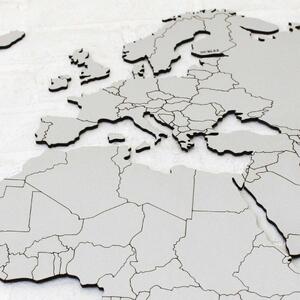DUBLEZ | Drevená 3D mapa sveta s vyznačenými hranicami štátov