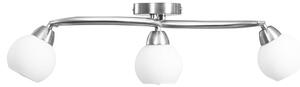Stropná lampa+keramické tienidlá na 3 žiarovky E14, biela guľa