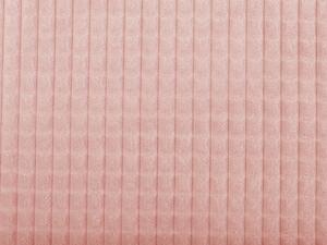 Biante Hrejivé posteľné obliečky Minky kocky MKK-003 Púdrovo ružové Jednolôžko 140x200 a 70x90 cm