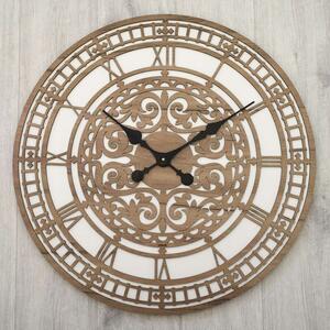 DUBLEZ | Nástenné vintage hodiny z dreva - Majestique